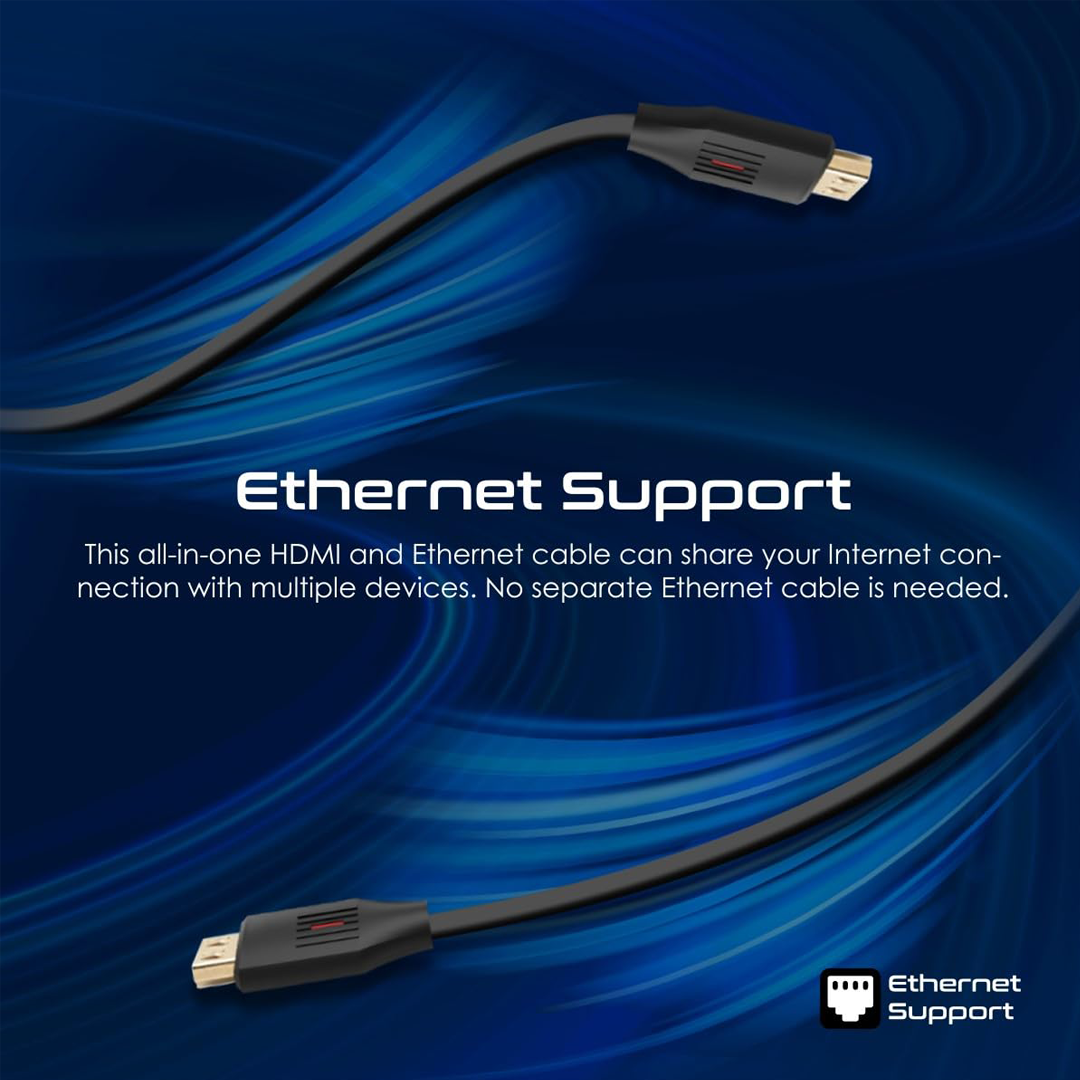Promate HDMI 2.0 Cable, 4K@60Hz HDMI to HDMI Slim 1.5m Cable In Qatar Promate HDMI 2.0 Cable, 4K@60Hz HDMI to HDMI Slim 1.5m Cable In Qatar